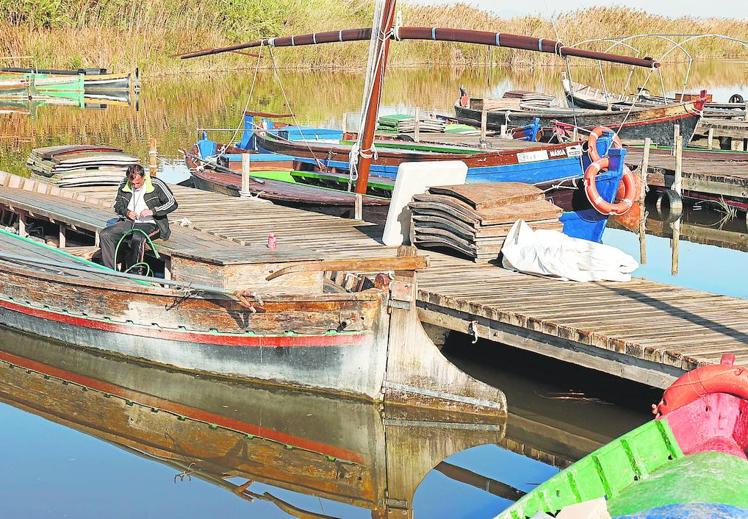 Barcas en el embarcadero de El Palmar