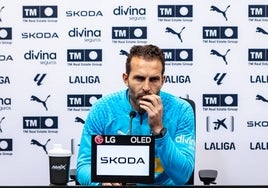 Rubén Baraja, durante una rueda de prensa.