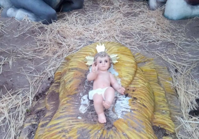 Niño Jesús cedido temporalmente por un músico, para poder realizar el concierto en Benimaclet.