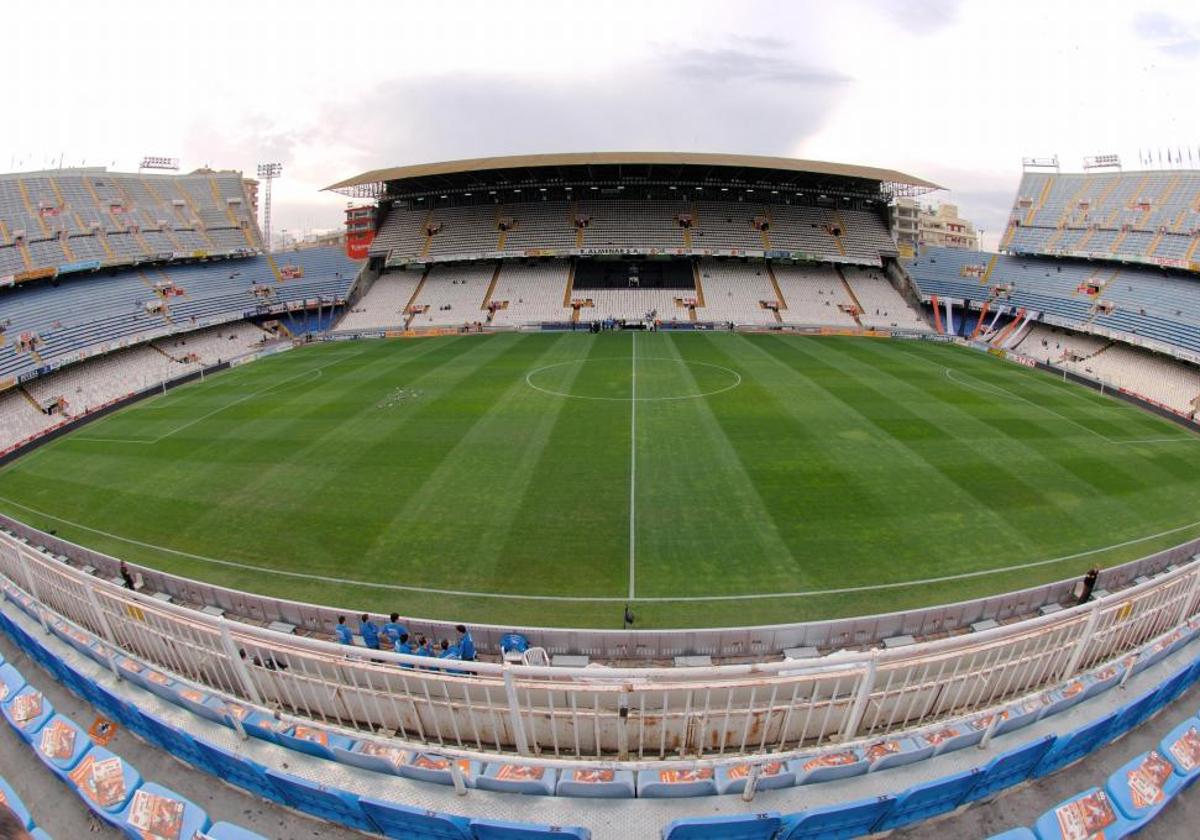 Vista aérea de Mestalla.