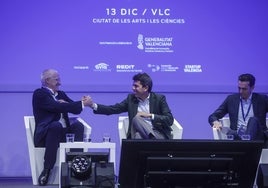 Dionisio Campos junto al presidente Carlos Mazón y Francisco Segura.