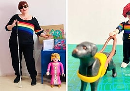 Ana Company y su muñeco inclusivo.