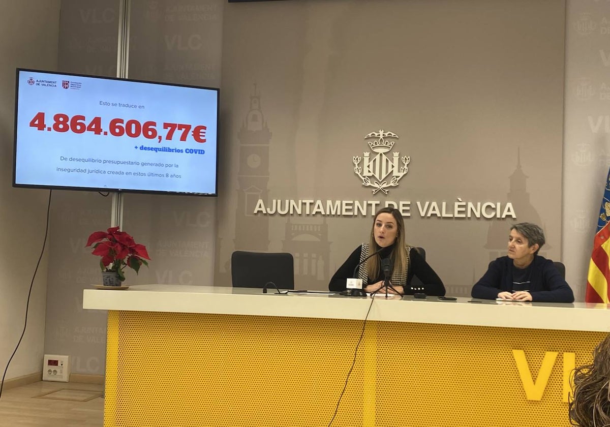 Rueda de prensa ofrecida por la concejala de Deportes, Rocío Gil, y la gerente de la Fundación Deportiva Municipal, María Ángeles Vidal.