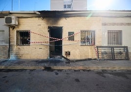 Vivienda incendiada.