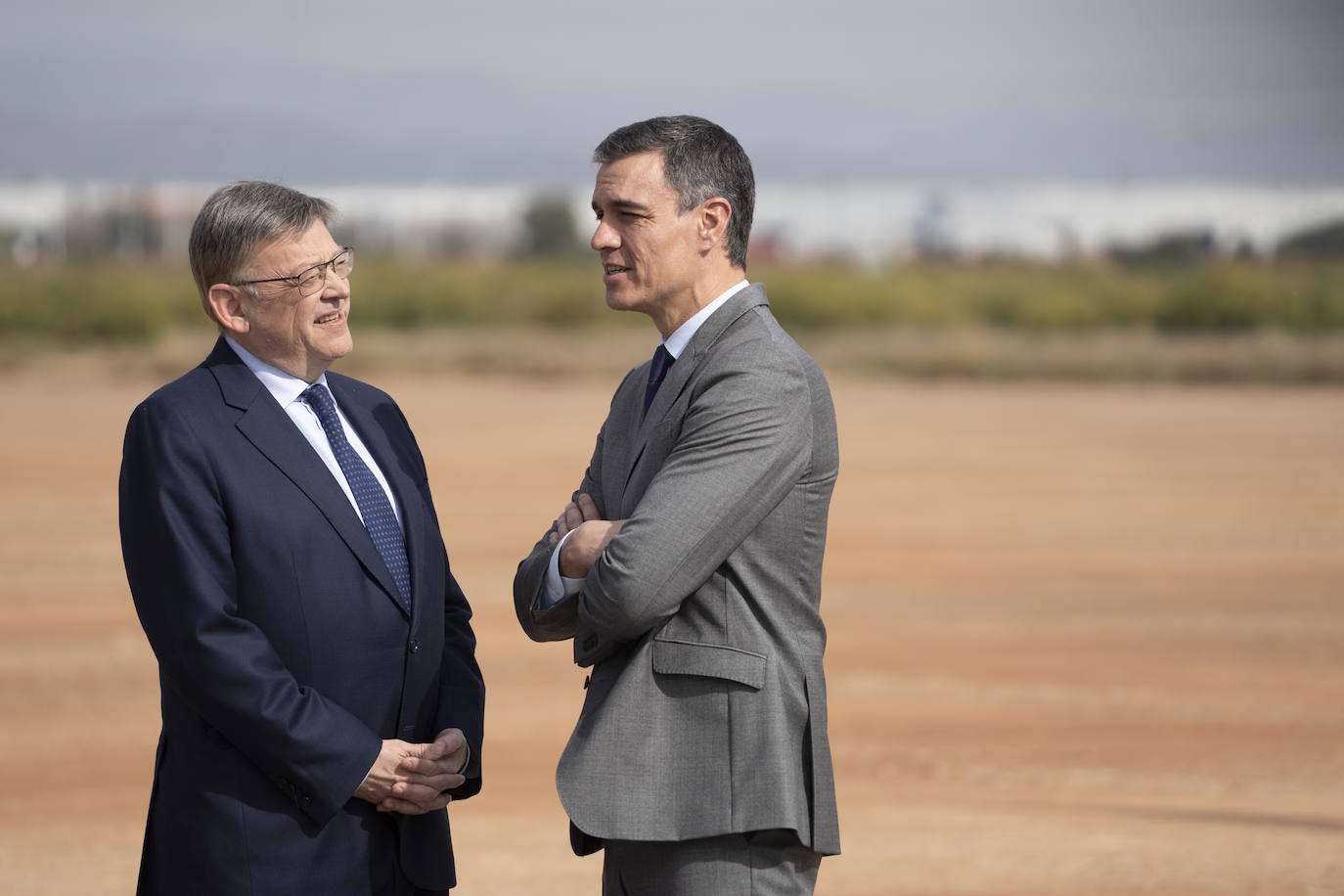 Con el presidente del Gobierno, Pedro Sánchez, durante el acto inaugural del inicio de la construcción de la gigafactoría de PowerCo del Grupo Volkswagen