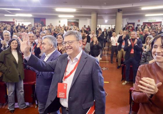 Ximo Puig durante el Comité Nacional del PSPV