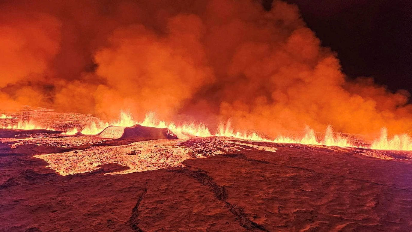 Las impactantes imágenes del volcán de Islandia