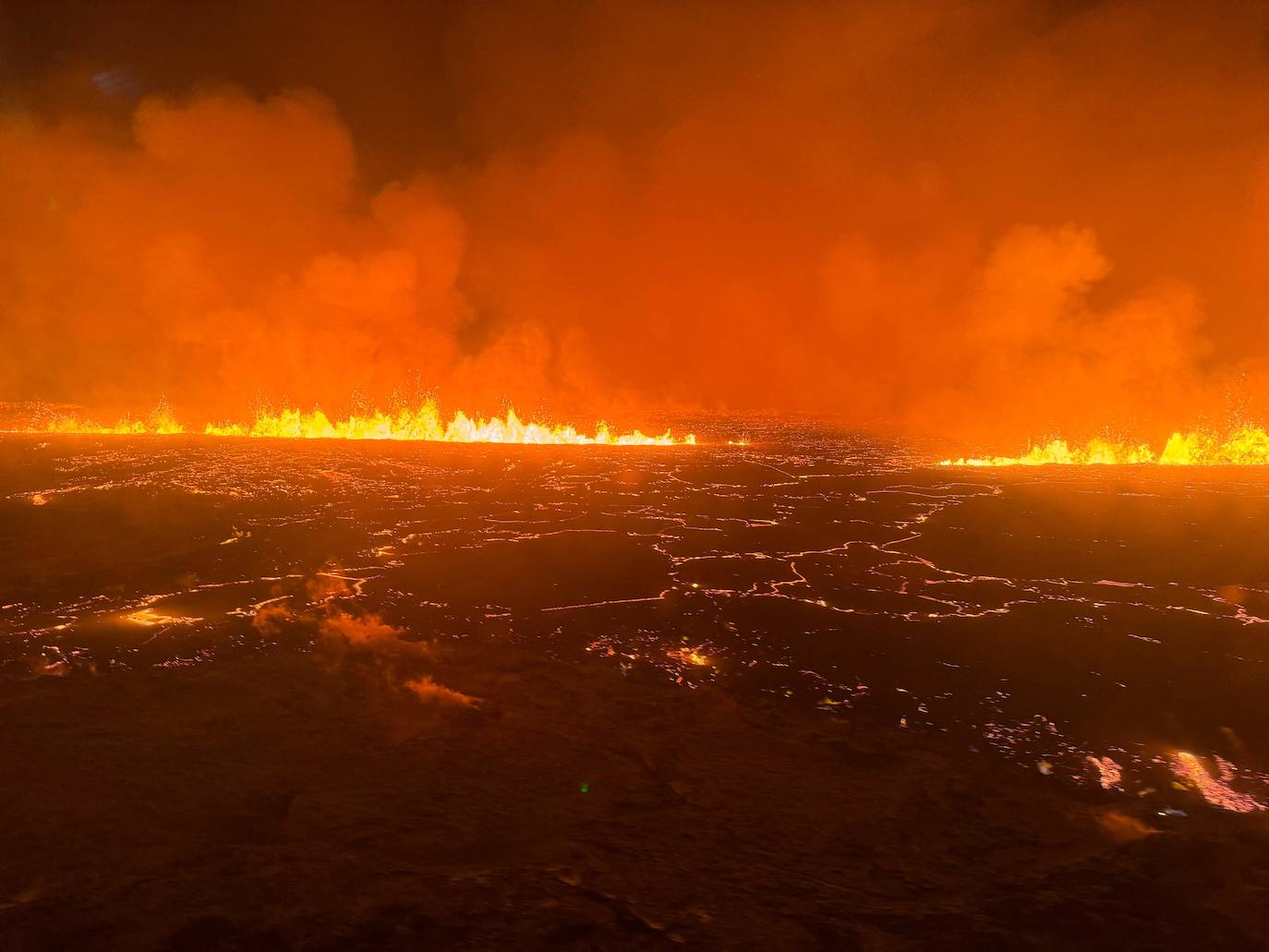 Las impactantes imágenes del volcán de Islandia