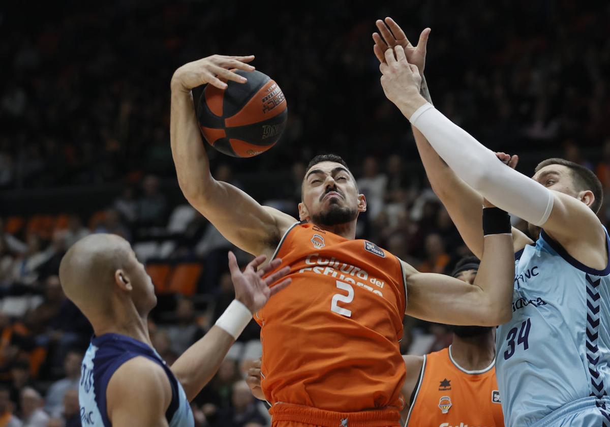 Imagen del partido del pasado domingo ante el Morabanc Andorra.