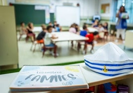 Un colegio público valenciano, durante el primer día de curso.