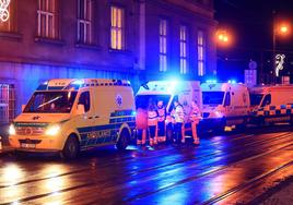 Servicios de Emergencia en Praga.