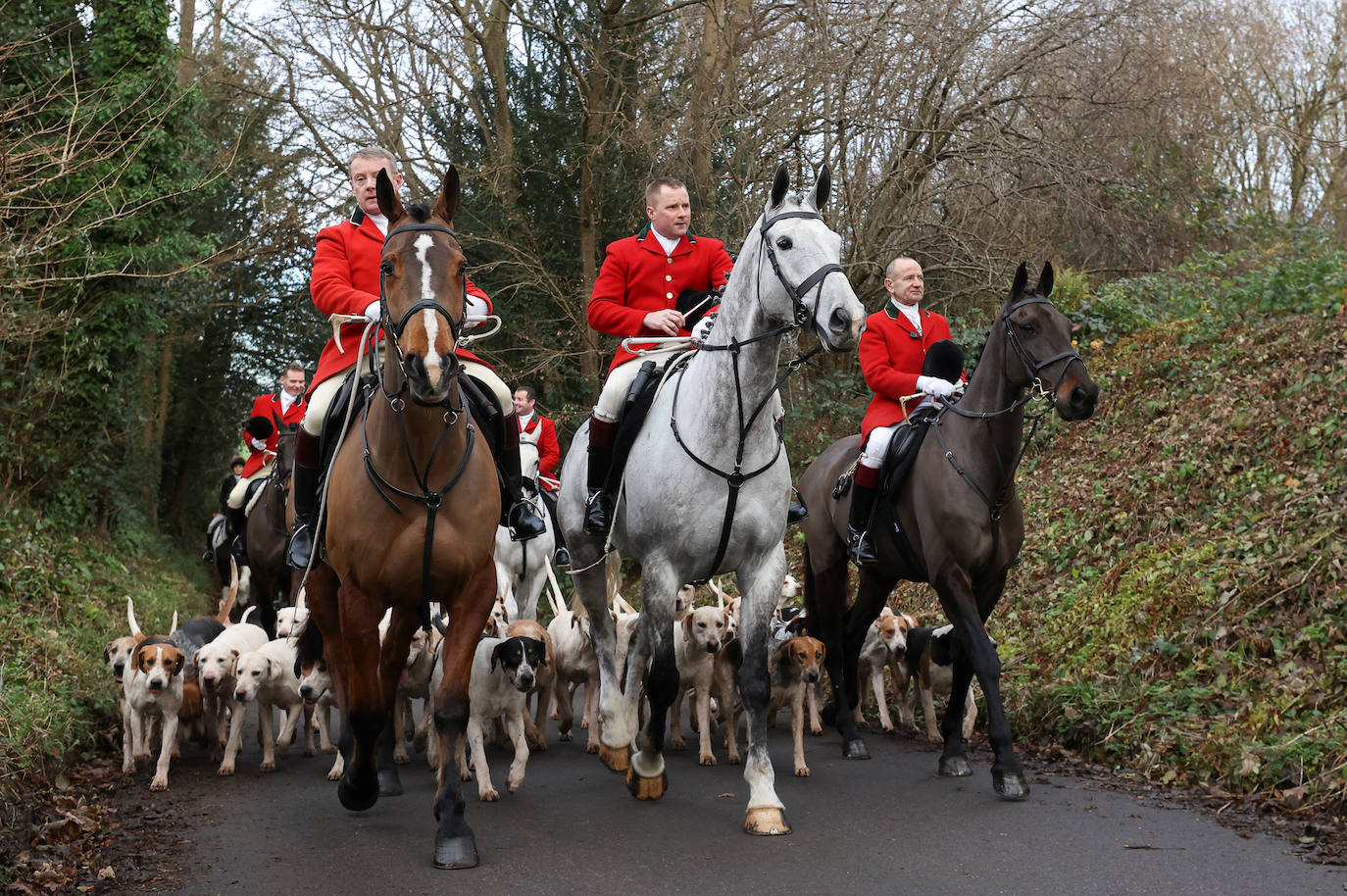 Reino Unido celebra el tradicional día de cacería Boxing Day