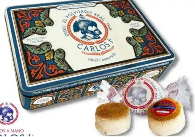 Caja de polvorones de Carlos I.