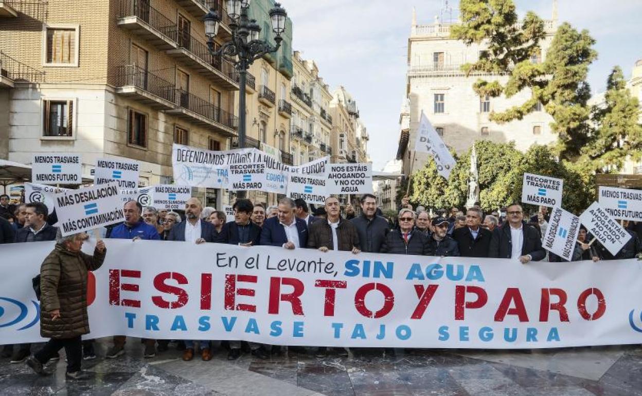 Manifestación de los regantes en Valencia el pasado 20 de diciembre. 