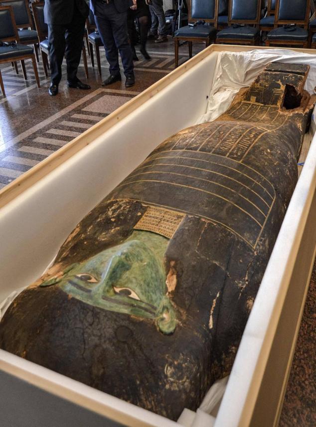 Fotos: Egipto recupera el Sarcófago Verde robado que se exponía en un museo de EE.UU.