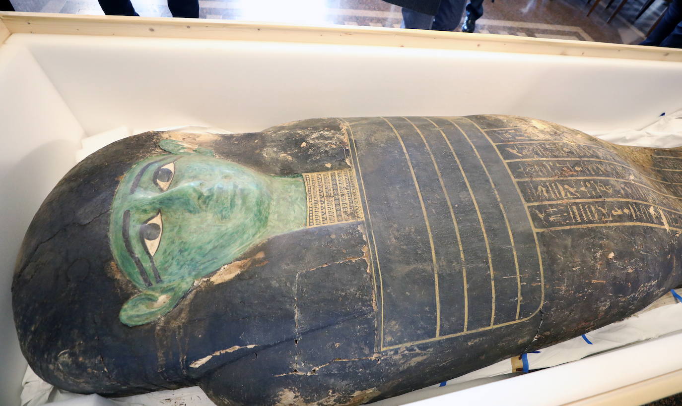 Fotos: Egipto recupera el Sarcófago Verde robado que se exponía en un museo de EE.UU.