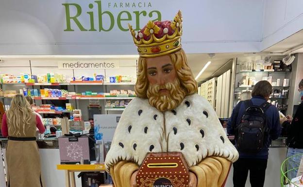 La figura del Rey Gaspar, de vuelta tras ser recuperada.