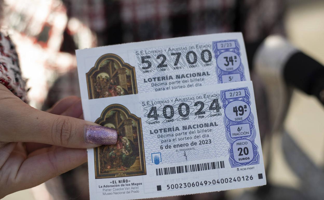 Décimos del sorteo del Niño. 