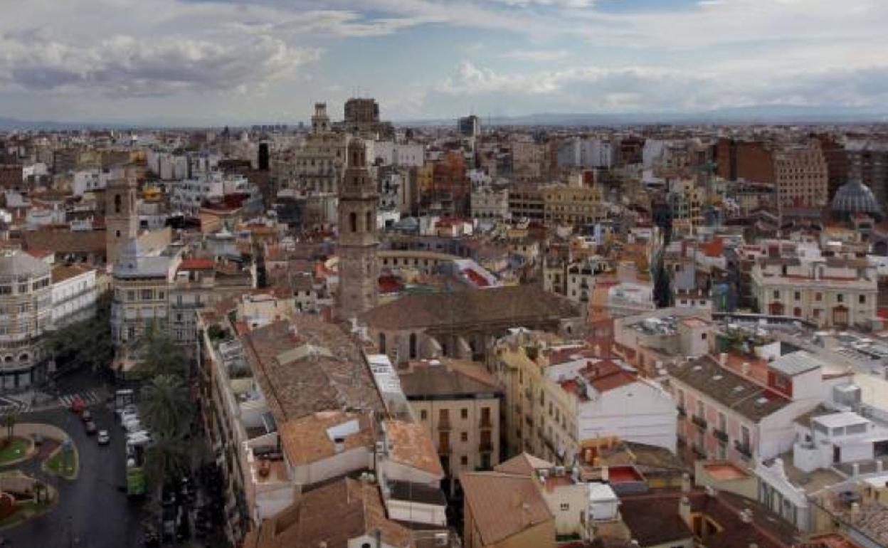 Vista aérea de Valencia. 