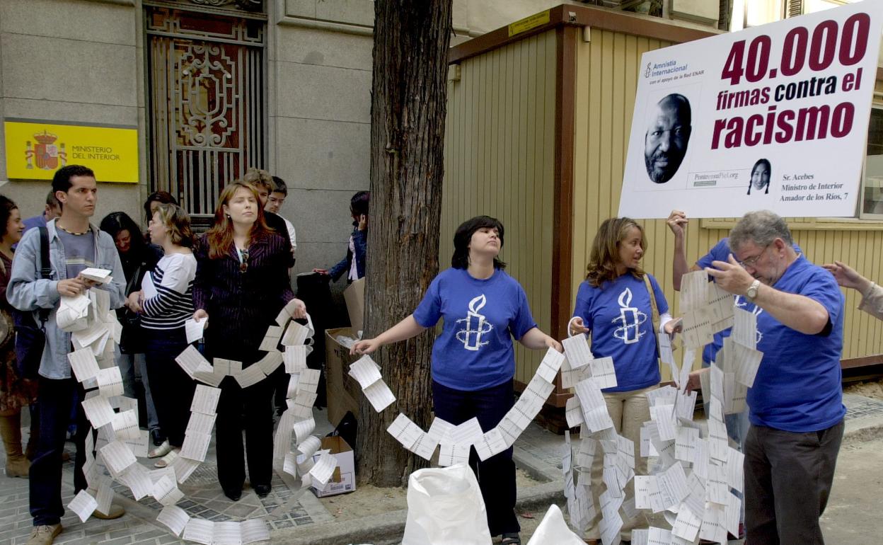 Protesta contra el racismo en Madrid, en una imagen de archivo. 