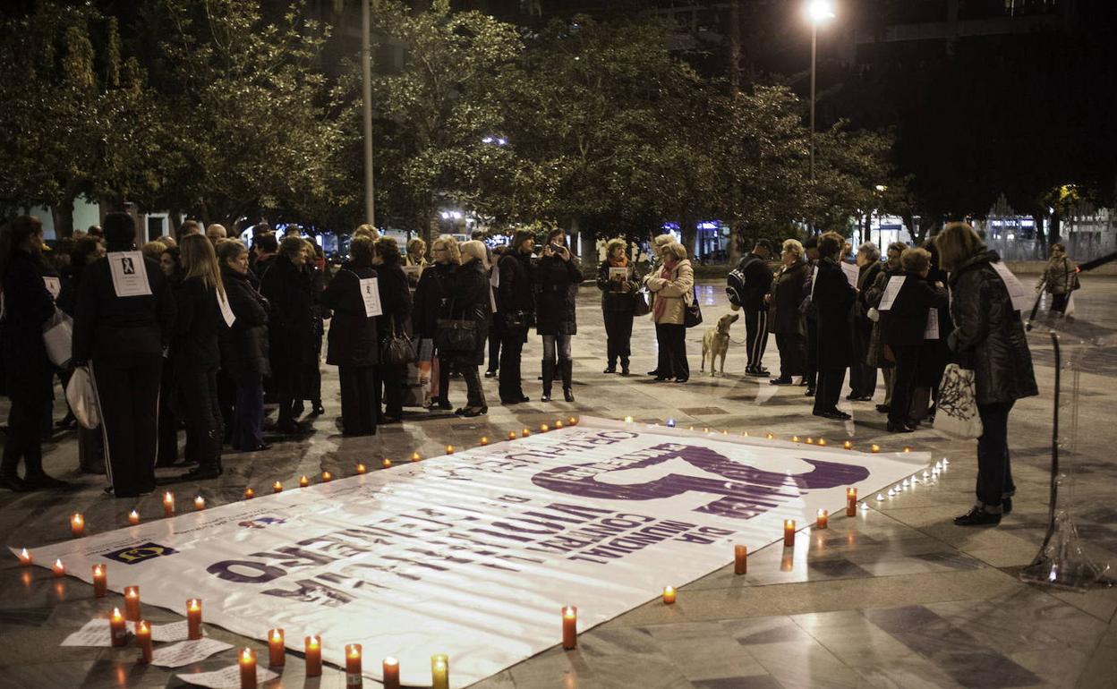 Concentración contra la violencia de género, en una foto de archivo. 