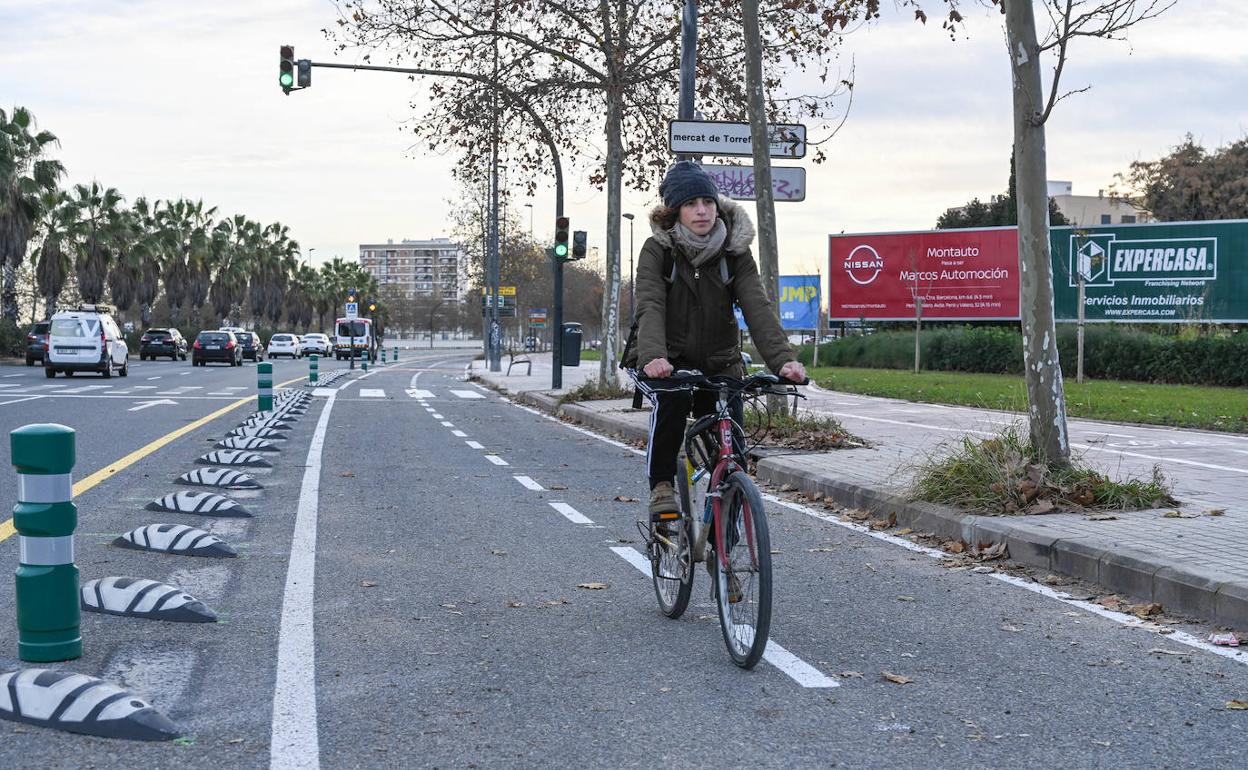 El nuevo carril bici.