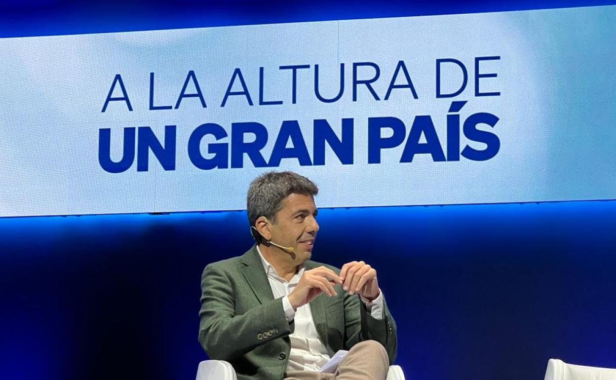 Mazón, durante su intervención en Zaragoza. 