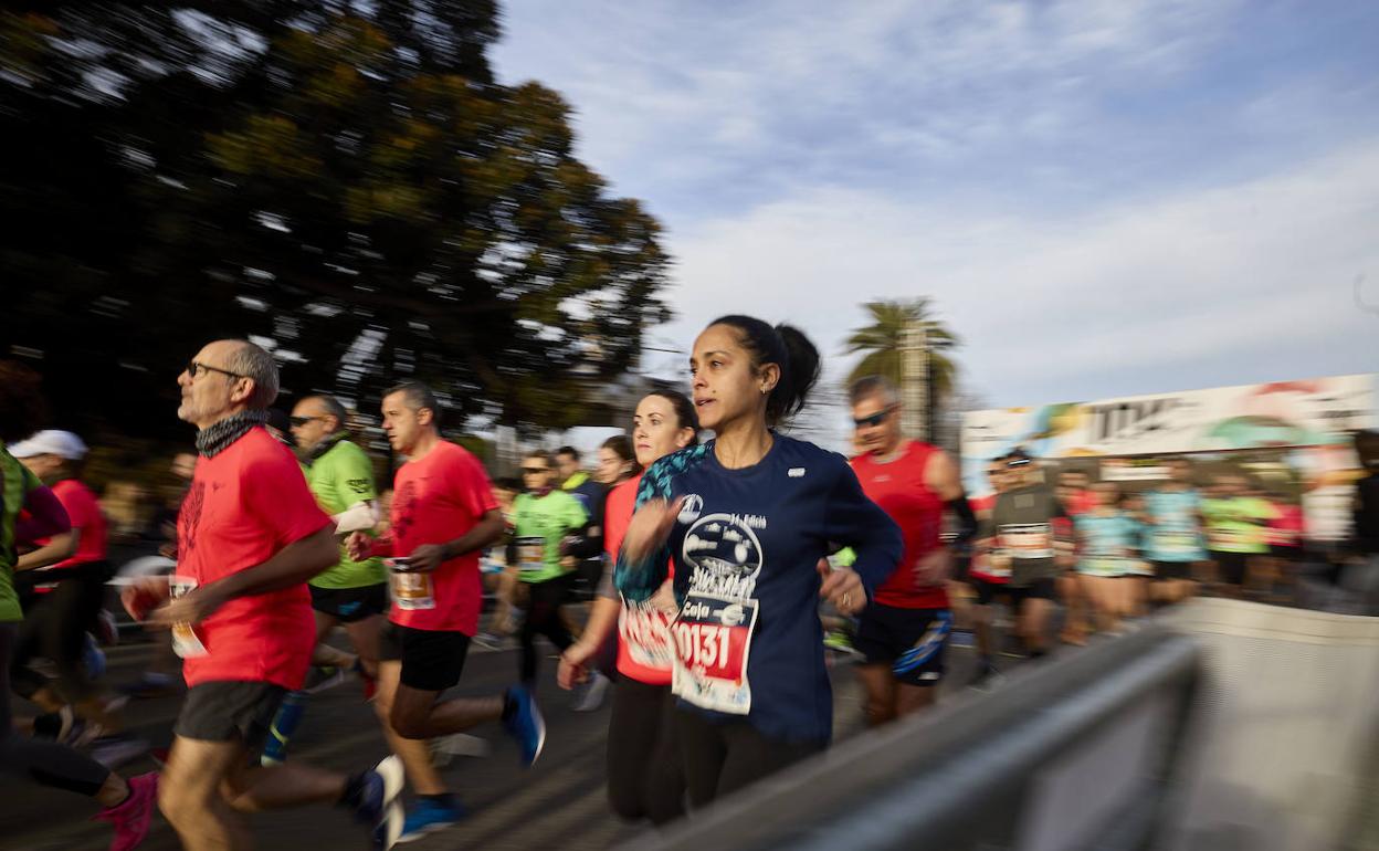 Participantes en la 10K Valencia Ibercaja. 