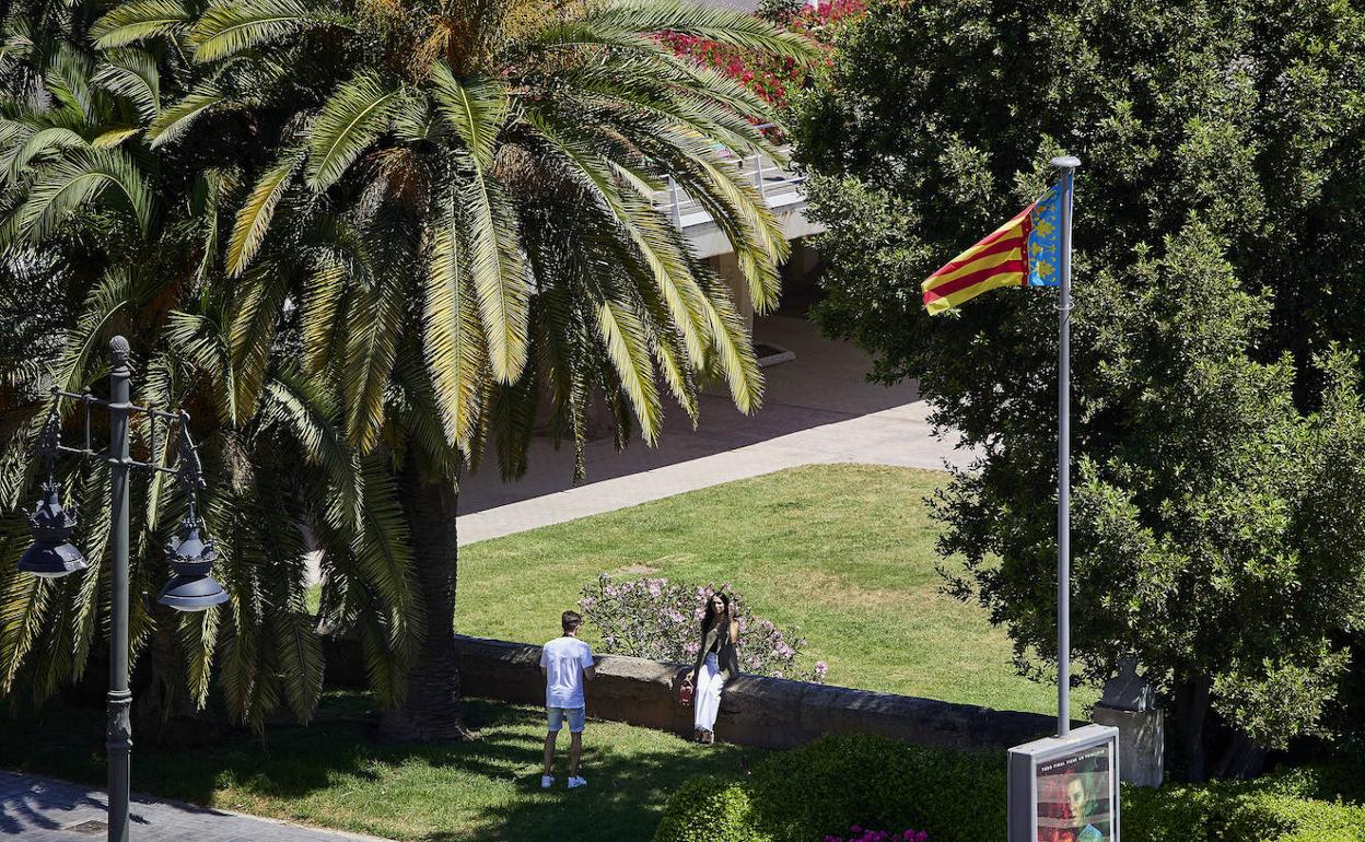 Tramo del jardín del Turia en una imagen de archivo. 