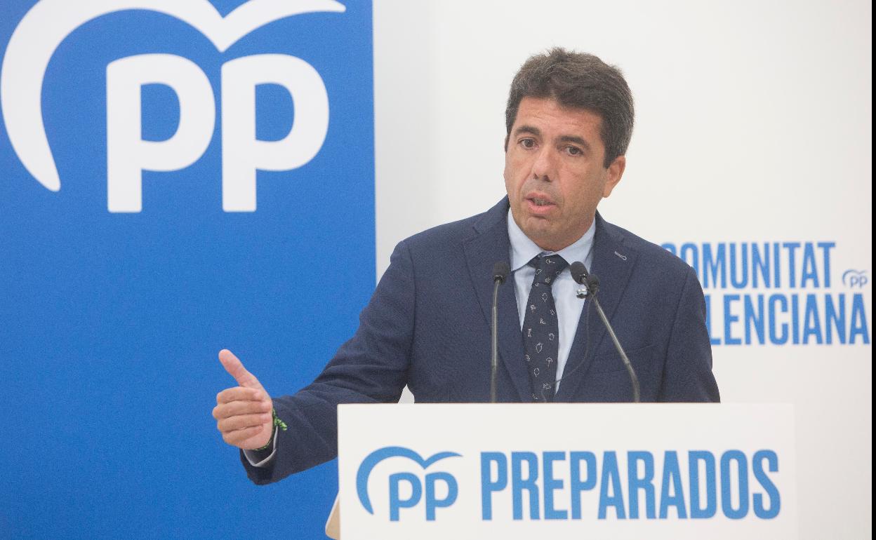 El líder del PP valenciano, Carlos Mazón. 