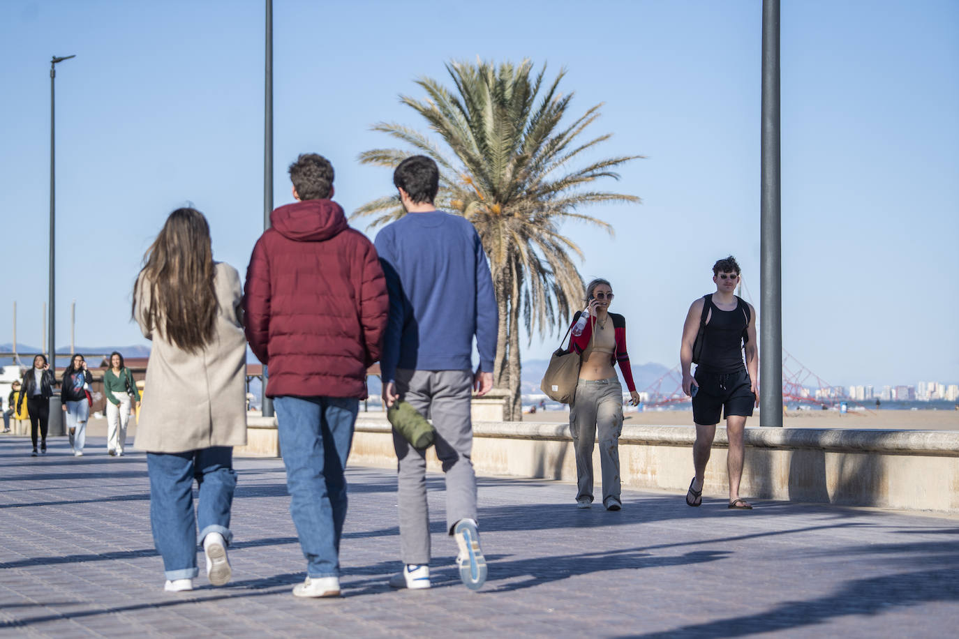 Día soleado y frío en Valencia. 