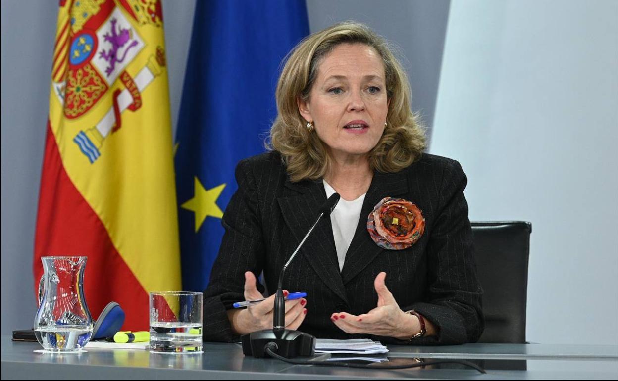 La vicepresidenta económica, Nadia Calviño. 