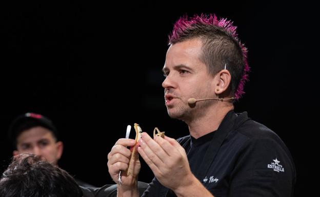 Dabiz Muñoz, durante su ponencia en Madrid Fusión. 