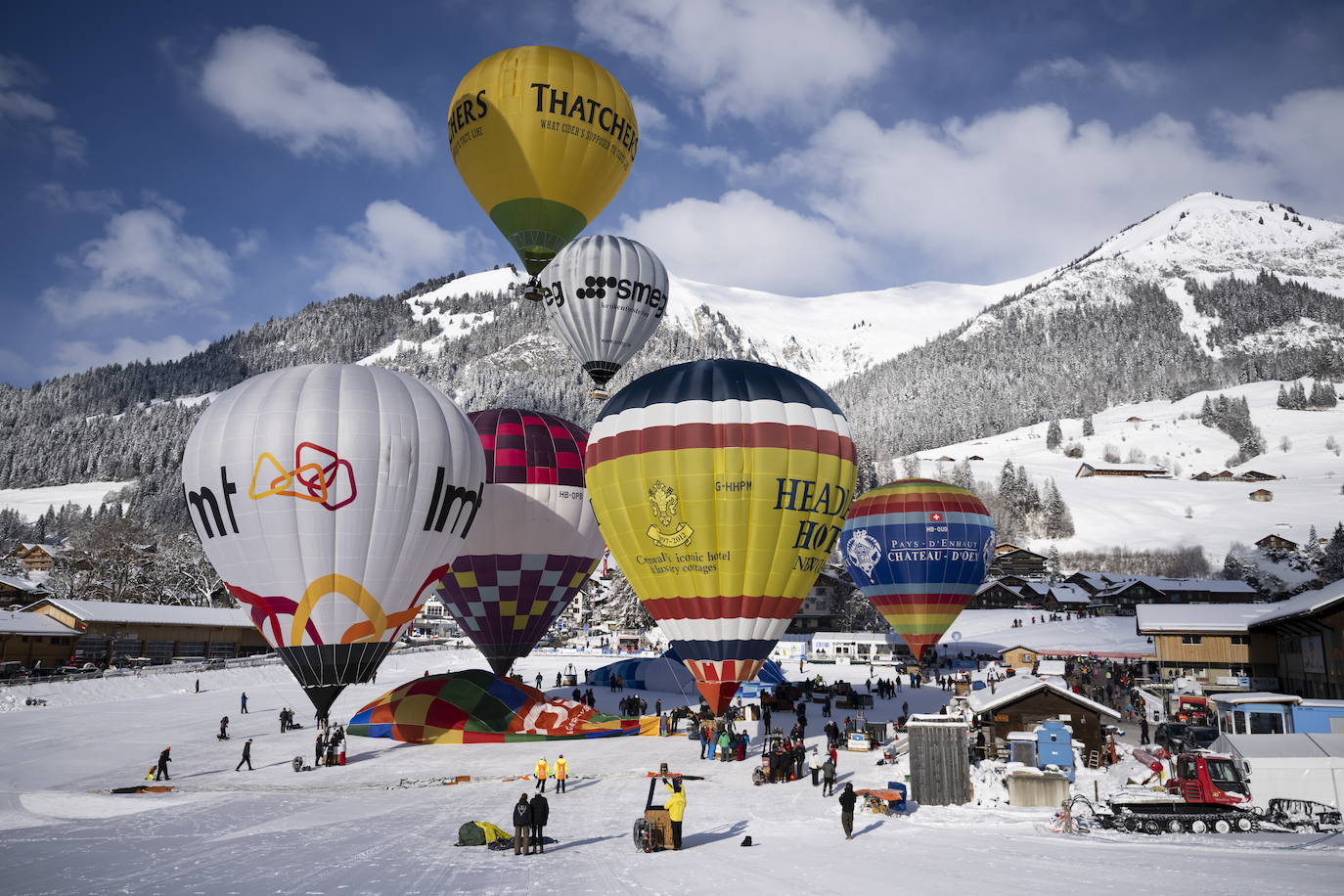 Fotos: Viaje en globo por los bellos parajes nevados de Suiza