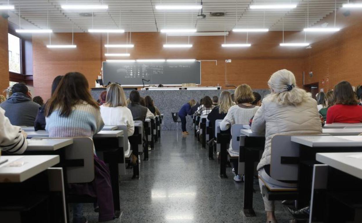 Oposiciones en Valencia, en una imagen de archivo. 