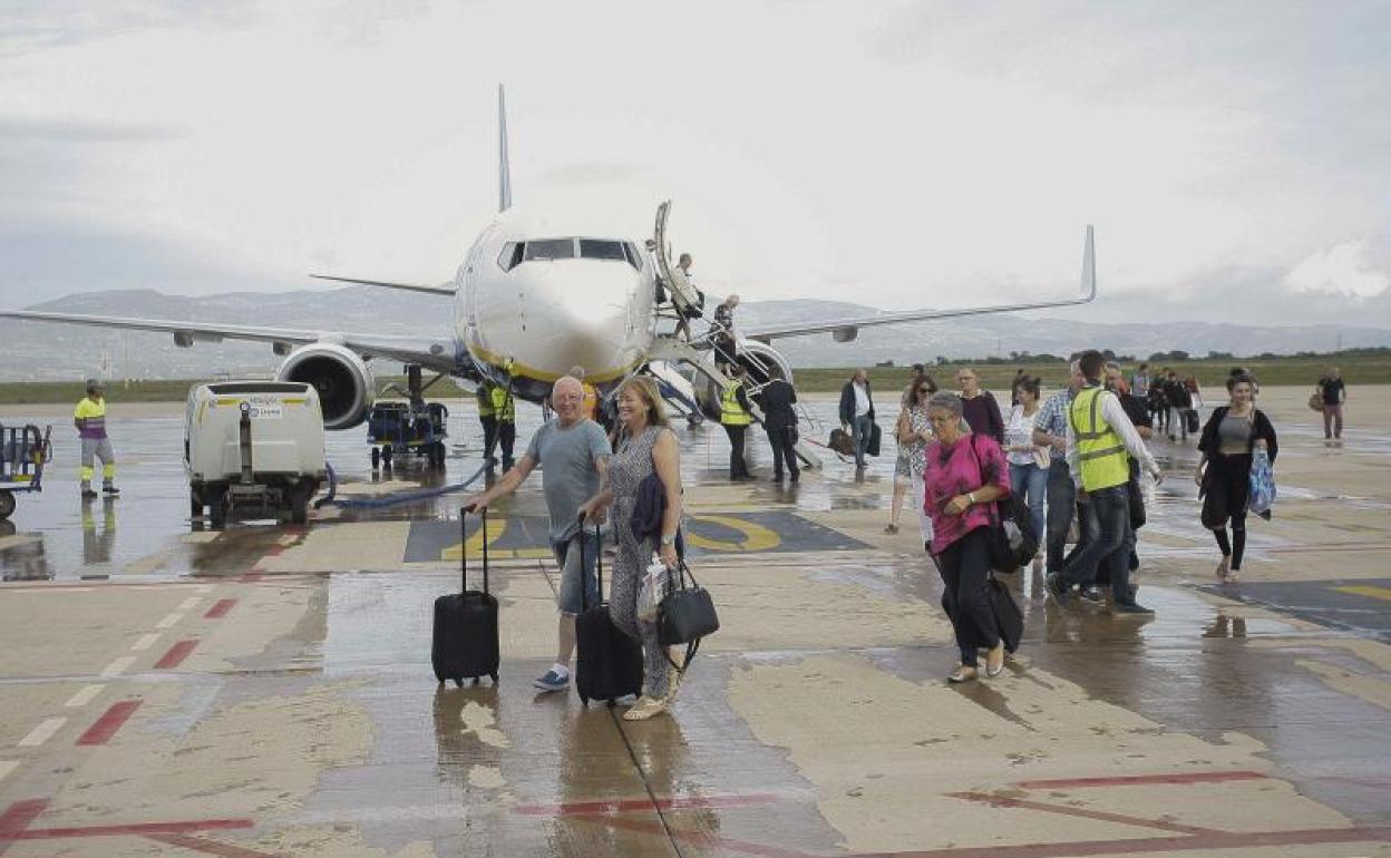 El primer vuelo al aeropuerto de Castellón tras el parón que sufrió fue en 2015. 