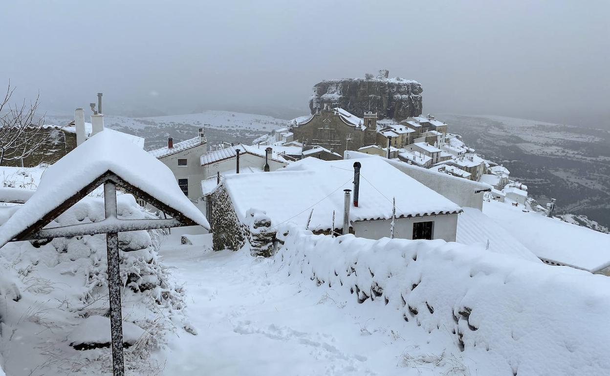 Nieve en Ares del Maestre. 