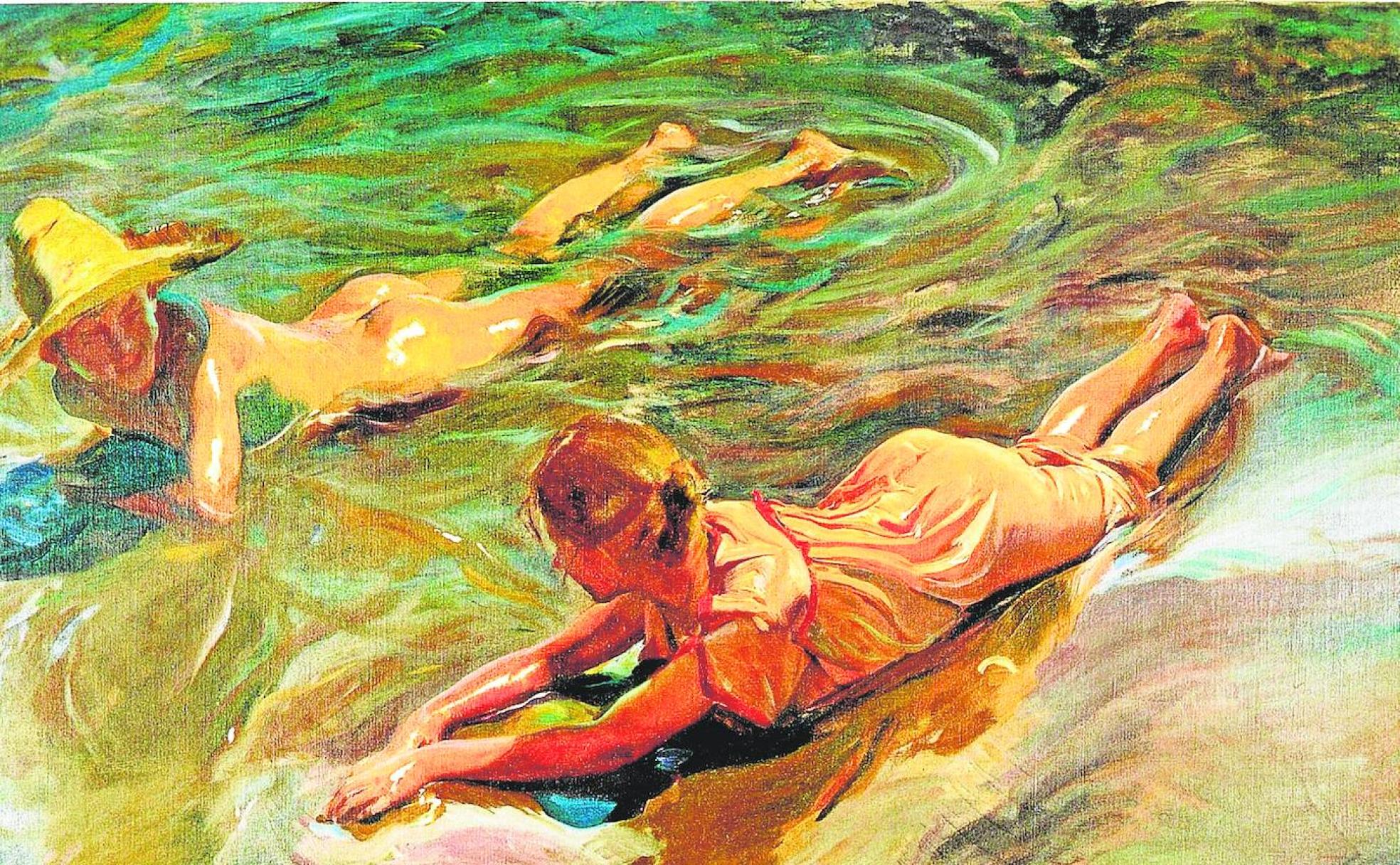 'Idilio en el mar', obra de Sorolla de 1908 que pertenece a la Hispanic Society de NUeva York. 