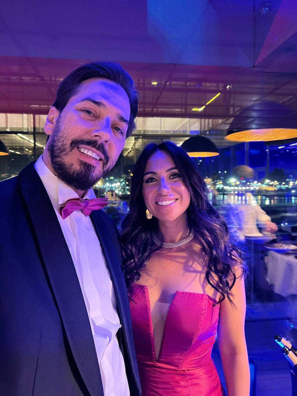 Quique Duart y su mujer, Cristina, en la fiesta de Kellen Olimpio.