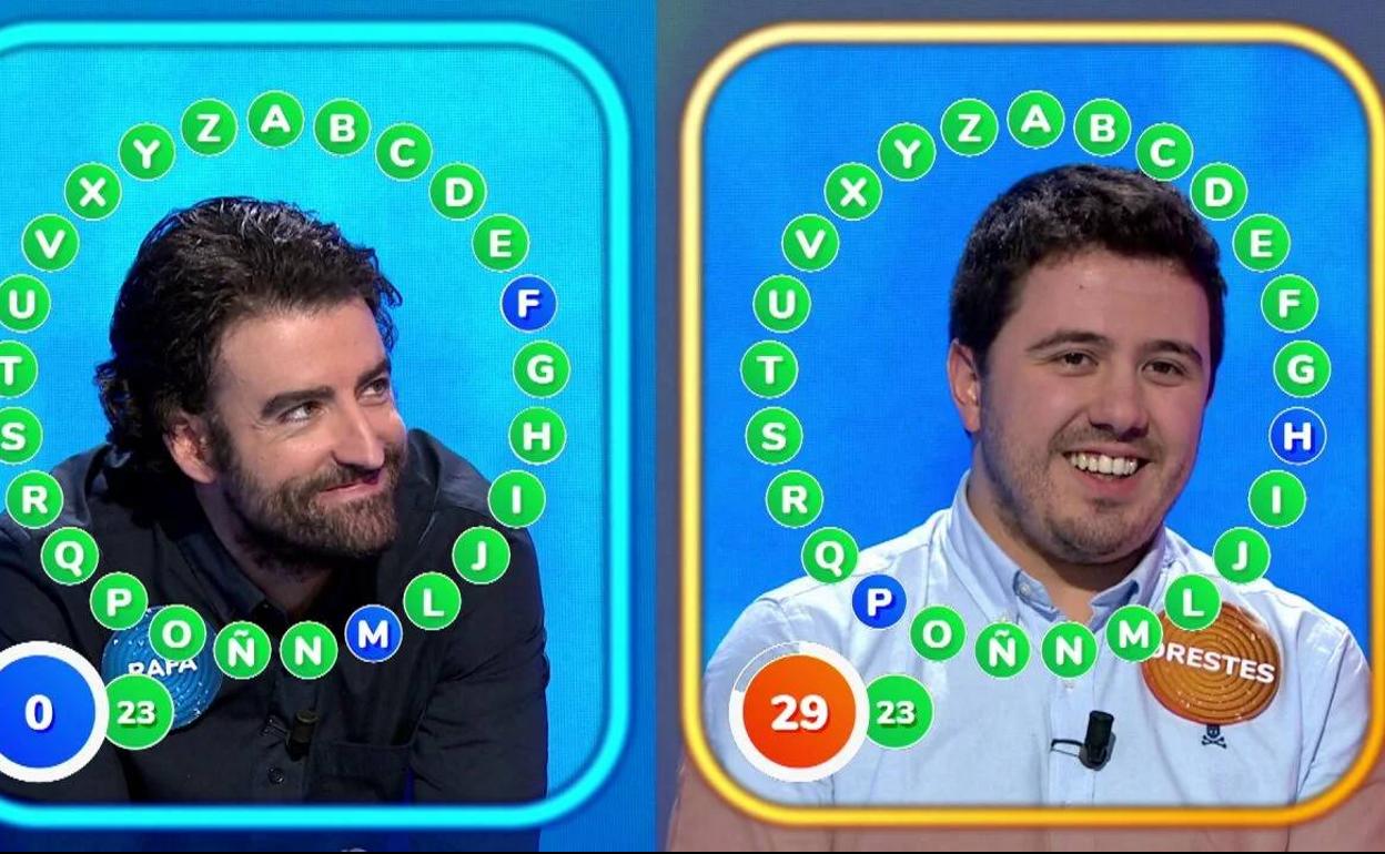 Rafa y Orestes en un programa de 'Pasapalabra'.