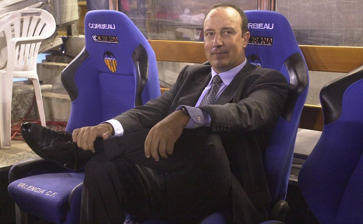 Rafa Benítez durante su etapa como entrenador del Valencia CF.