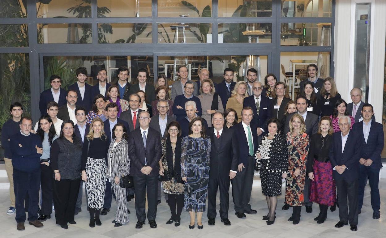 La familia Corell, el pasado jueves en el Ateneo Mercantil.