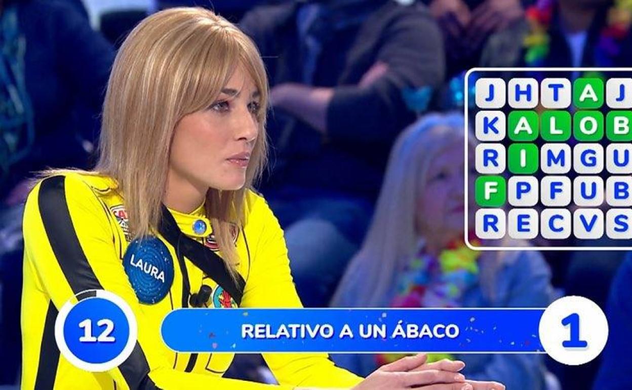 Laura Moure este martes en 'Pasapalabra'.