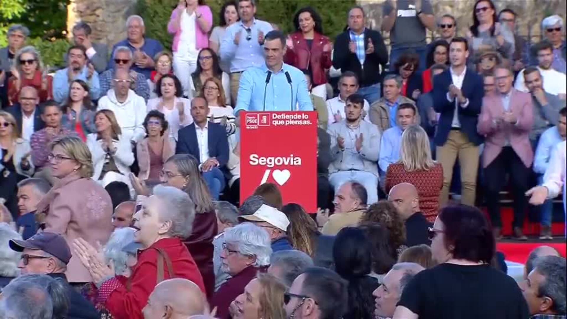 Pedro Sánchez es increpado durante un mitin en Segovia | Las Provincias