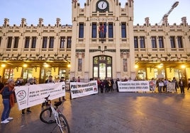 Concentración del pasado noviembre para denunciar las carecnias de Cercanías.