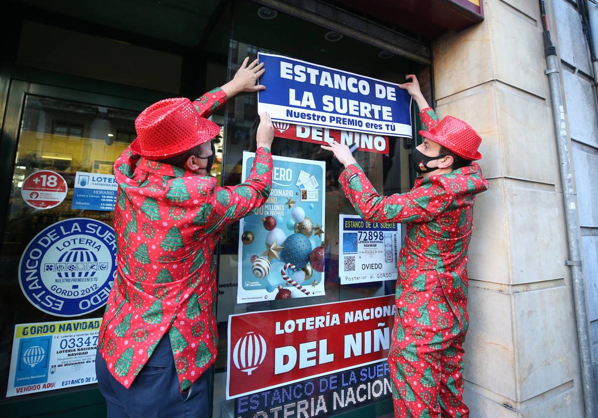 Una administración ganadora del primer premio de la Lotería del Niño. Imagen de archivo.