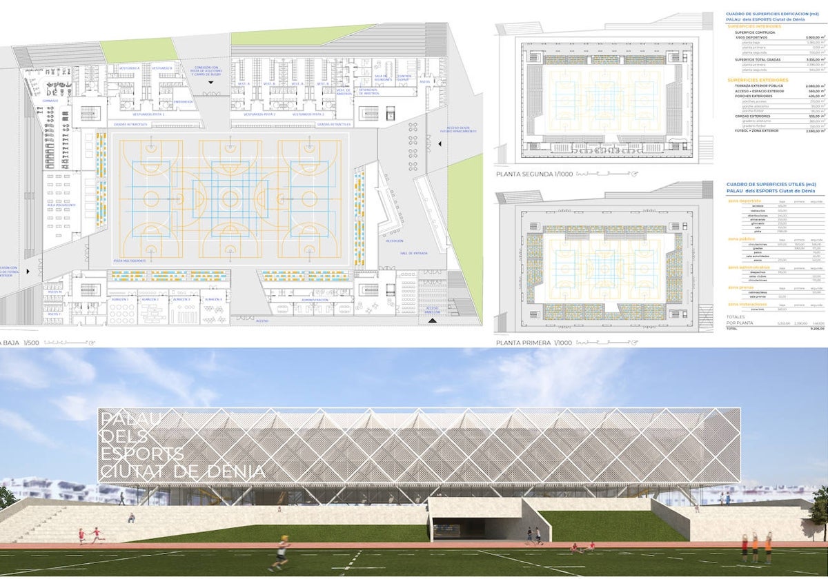 Dénia adjudica por 280.000 euros la redacción del proyecto del nuevo pabellón polideportivo