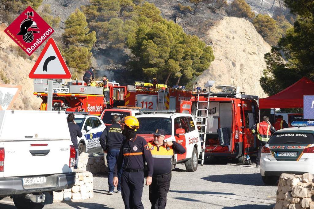 Fotos del incendio forestal en Altea