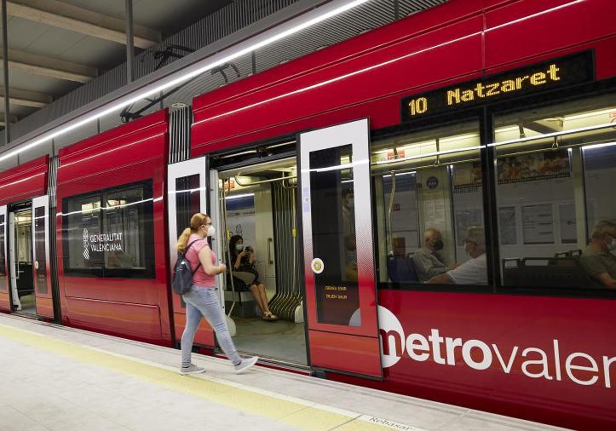 El metro de Valencia.