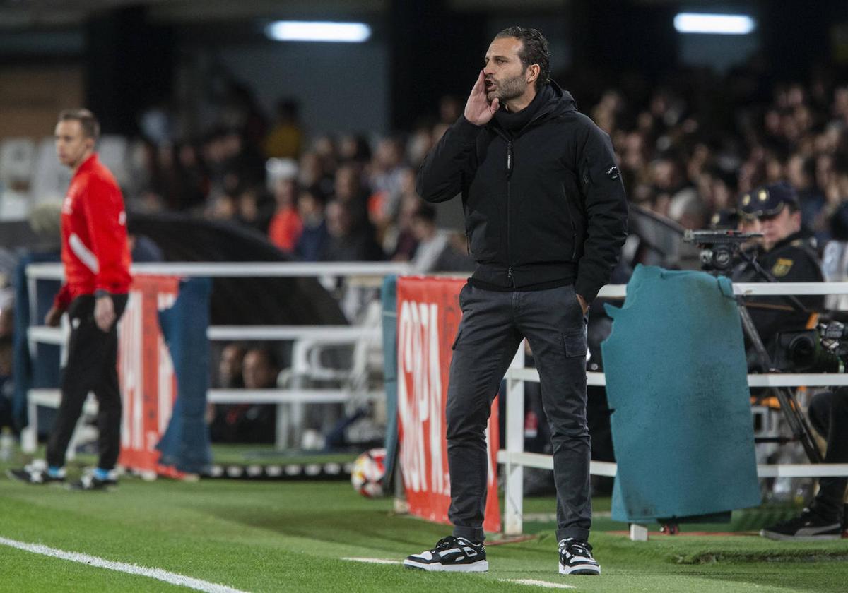 Rubén Baraja, durante el partido ante el Cartagena.